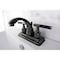 Kingston Brass NS4640DKL 4" Centerset Bathroom Faucet, Black Stainless Steel NS4640DKL - alternate 3